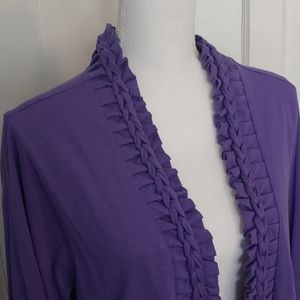 Coldwater Creek 3/4 sleeve open front cardigan